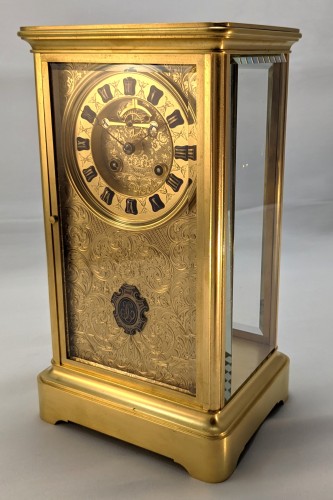 Napoléon III - Victor Reclus, Late 19th Century Four Glass Clock 