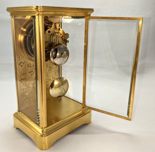 Antiquités - Victor Reclus, Late 19th Century Four Glass Clock 