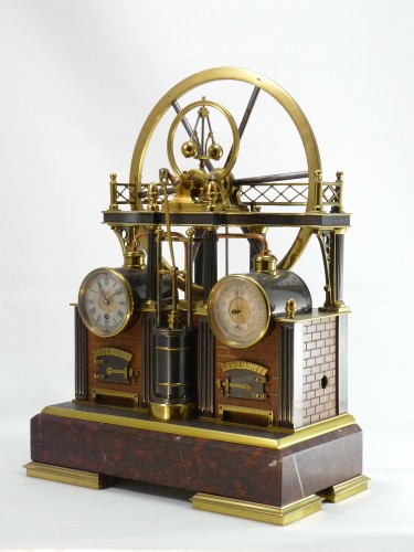 Horlogerie Pendule - Grande machine à vapeur, pendule industrielle automate