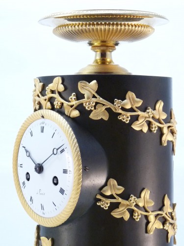 Horology  - Column Clock With Vine Leaves 