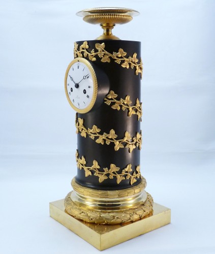 Column Clock With Vine Leaves  - 