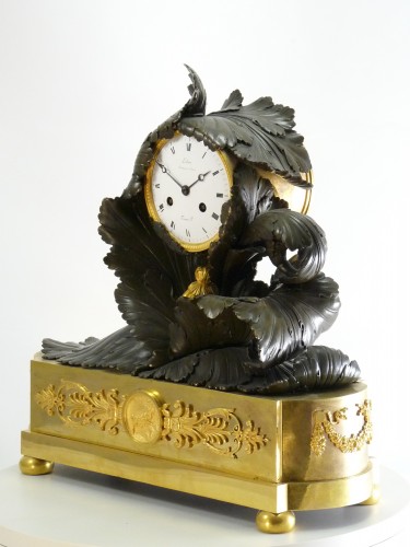 19th century - Empire Clock Signed Hemon And Ledure 