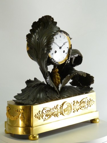 Restauration - Charles X - Empire Clock Signed Hemon And Ledure 