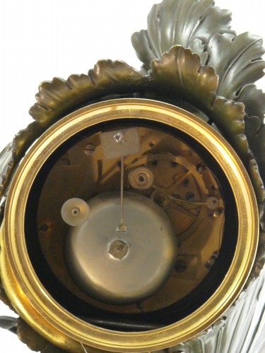 Antiquités - Empire Clock Signed Hemon And Ledure 