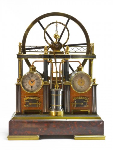 Horlogerie Pendule - Pendule industrielle automate, grande machine à vapeur
