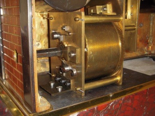 Pendule industrielle automate, grande machine à vapeur - 