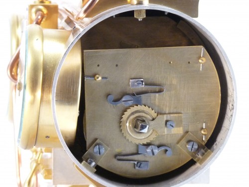 Pendule industrielle, machine à vapeur horizontale automate - Horlogerie Style 