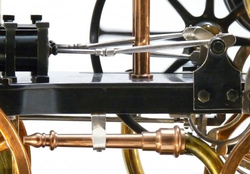 Pendule industrielle automate, pompe à incendie à vapeur - Galerie de Fontaine