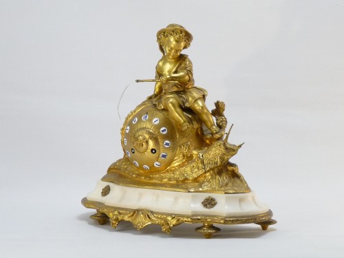 Pendule à l'Escargot d'époque Napoléon III - Horlogerie Style Napoléon III