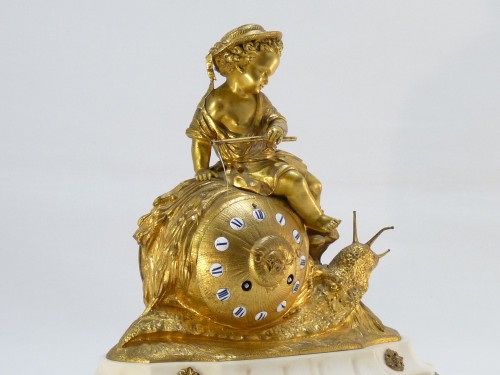 Napoléon III - Pendule à l'Escargot d'époque Napoléon III
