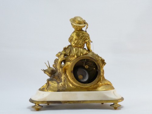 Antiquités - Pendule à l'Escargot d'époque Napoléon III