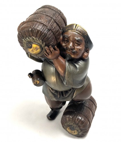 Antiquités - Bronze okimono depicting Daikokuten