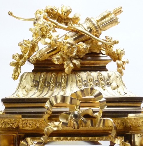 Napoléon III - Jules Graux, pendule cage en bronze doré