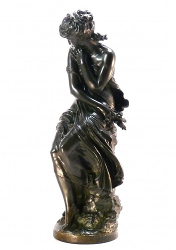 La frileuse - Mathurin Moreau (1822-1912), fonte E. Godeau