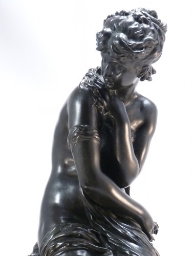 La Frisleuse - Mathurin Moreau (1822-1912), Cast By E. Godeau  - Sculpture Style 