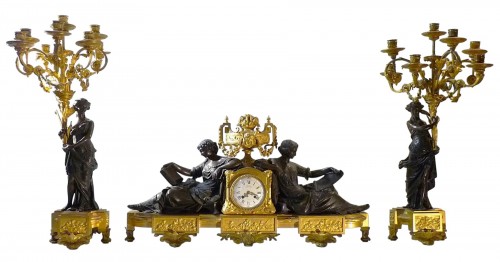 Clock set by Denière