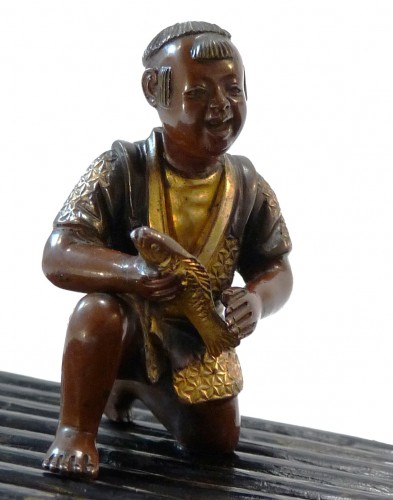 Encrier en bronze Japonais dans le gout de Miyao - Arts d