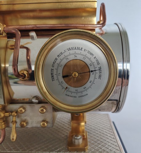  - French Industrial Automaton Clock, Horizontal Steam Engine