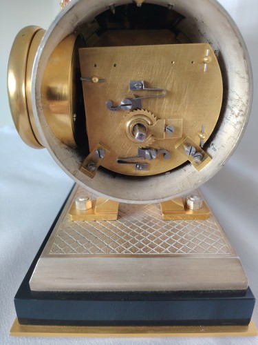 Antiquités - French Industrial Automaton Clock, Horizontal Steam Engine