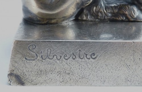 Bronze argenté par Paul Silvestre (1884-1976) - Sculpture Style 