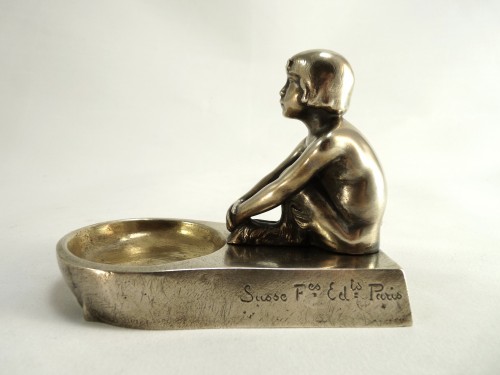 XXe siècle - Bronze argenté par Paul Silvestre (1884-1976)