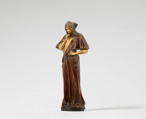 Mars Vallet (1869-1957) - Sarah Bernhardt as "La princesse lointaine"  - Sculpture Style Art nouveau
