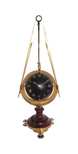 Mystery Clock By André Romain Guilmet With "conical" Pendulum 