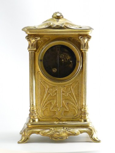 20th century - Pendule Art Nouveau "aux nénuphars"