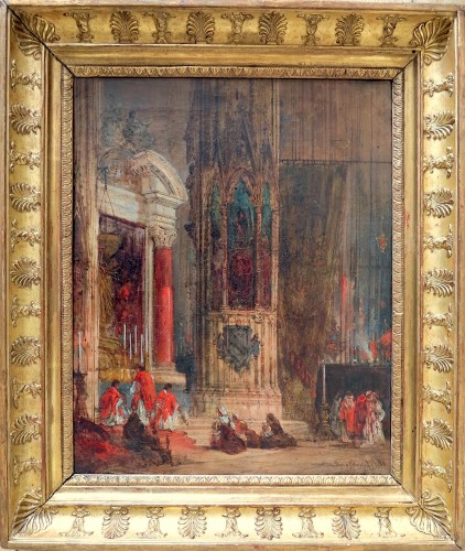 David Roberts (1796–1864) - La Chapelle Saint Béat, France