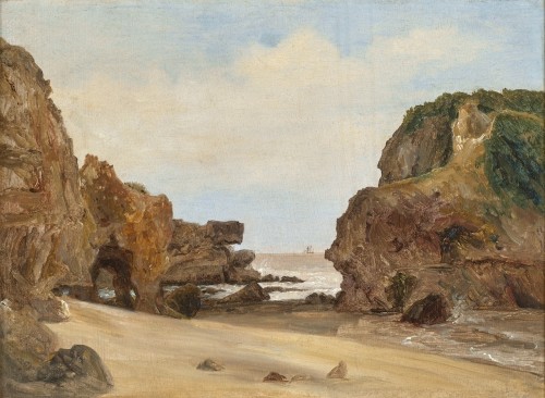 Charles de Novion (1792-1861) - Rocks at Belle-Île-en-Mer - Paintings & Drawings Style Louis-Philippe