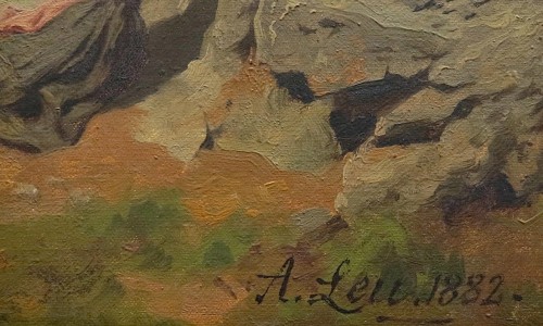 Paintings & Drawings  - August Wilhelm Leu (1819–1897) - View of Capri