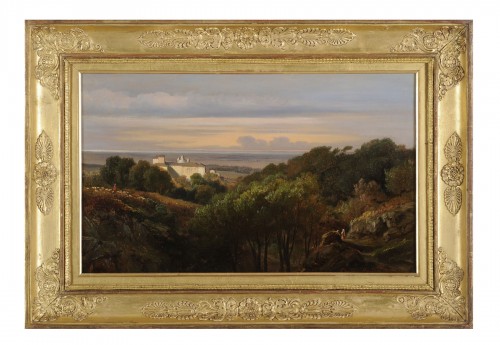 Édouard Hostein (1804 - 1889) - Vue du Palais Chigi à Ariccia