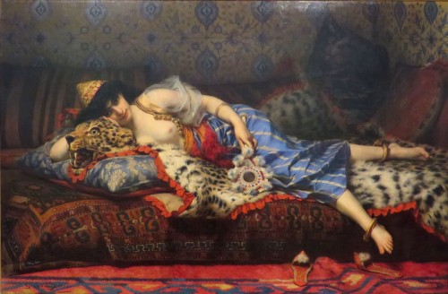 XIXe siècle - Gaston Casimir Saint-Pierre (1833 – 1916) - Odalisque couchée