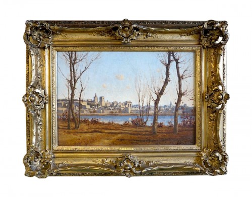 Léon Joubert (1851–1928) - View of Avignon from Barthelasse Island
