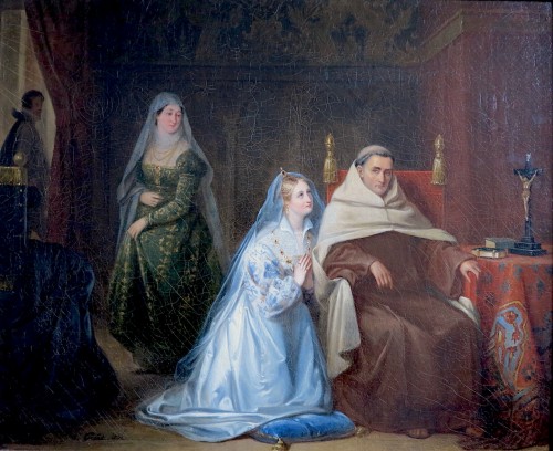 Oscar Guët (1801–1871) - Violetta&#039;s confession from Le Bravo - Paintings & Drawings Style Restauration - Charles X