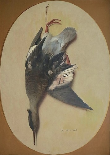 Alexandre Theuvenot (1834–1882) - Red-breasted Merganser - Paintings & Drawings Style Napoléon III
