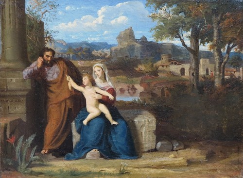 Henri Gambard (1819–1882) - The Holy Family - Paintings & Drawings Style Louis-Philippe