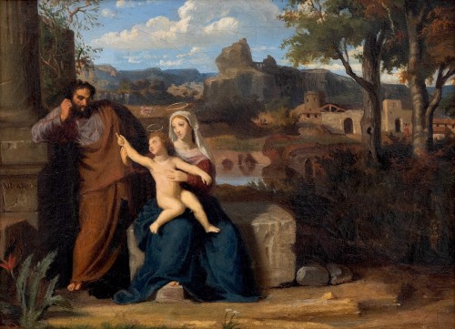 Henri Gambard (1819–1882) - The Holy Family - Paintings & Drawings Style Louis-Philippe