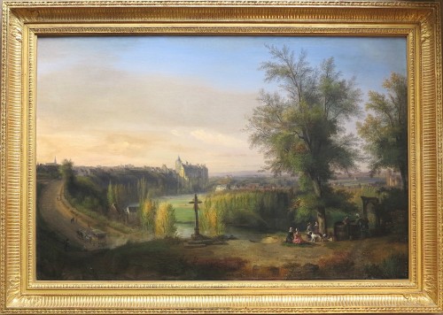 François-Edme Ricois (1795-1881) - View of Châteaudun, Eure-et-loir