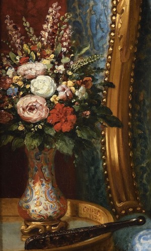 Paintings & Drawings  - Joseph-Désiré Court (1797–1865) - Woman nestled in an armchair