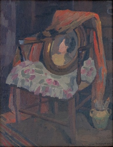 Léon Louis Parent (1869–1943) - Interior with portrait - Paintings & Drawings Style Art nouveau