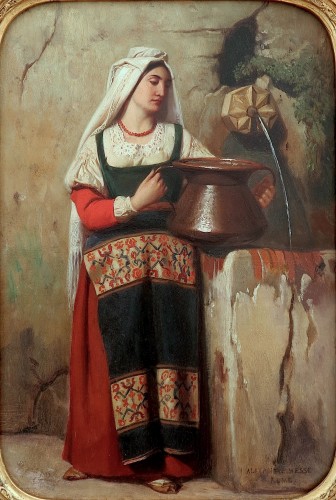 Alexandre Hesse (1806–1879) - Young Roman woman and young Roman shepherd - 