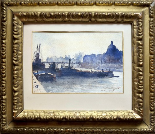 Marcel PRUD’HOMME (1877–1955) - Panorama de Paris sur l’Institut et le Pont des Arts