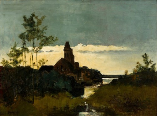 Eugène Galien-Laloue (1854–1941) - Church at Dusk - Paintings & Drawings Style Art nouveau