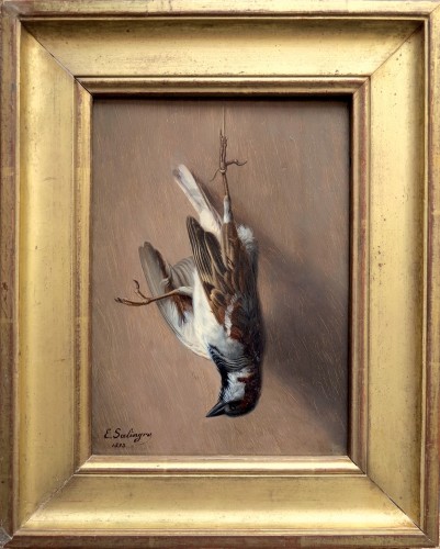 Édouard SALINGRE (1829 – 1892) - Trophée de passereau