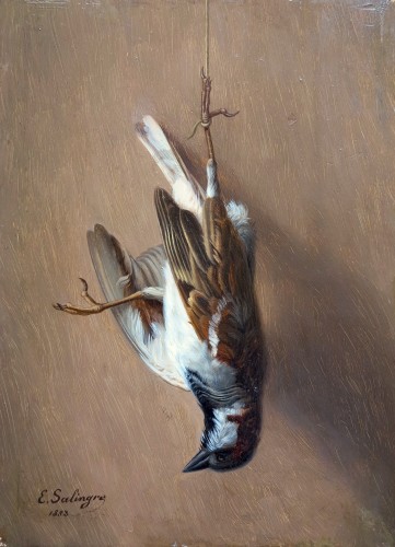 Édouard Salingre (1829–1892) - Trophy of a Passerine - Paintings & Drawings Style Napoléon III