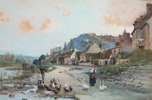 Luigi LOIR (1845-1916) - Presumed view of Petit-andely