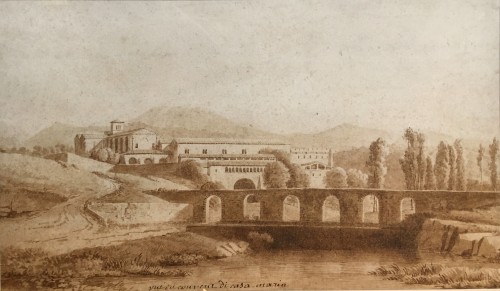 Alexandre-Hyacinthe DUNOUY (1757-1841) - Vue du couvent di Casa Maria