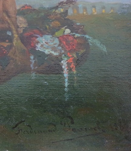Paintings & Drawings  - Ferdinand PAUWELS (1830-1904) - Young Italian woman carrying flowers