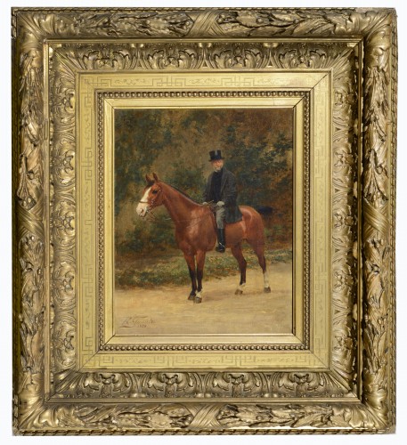 Jean Richard GOUBIE (1842-1899) - Portrait of a man on horseback